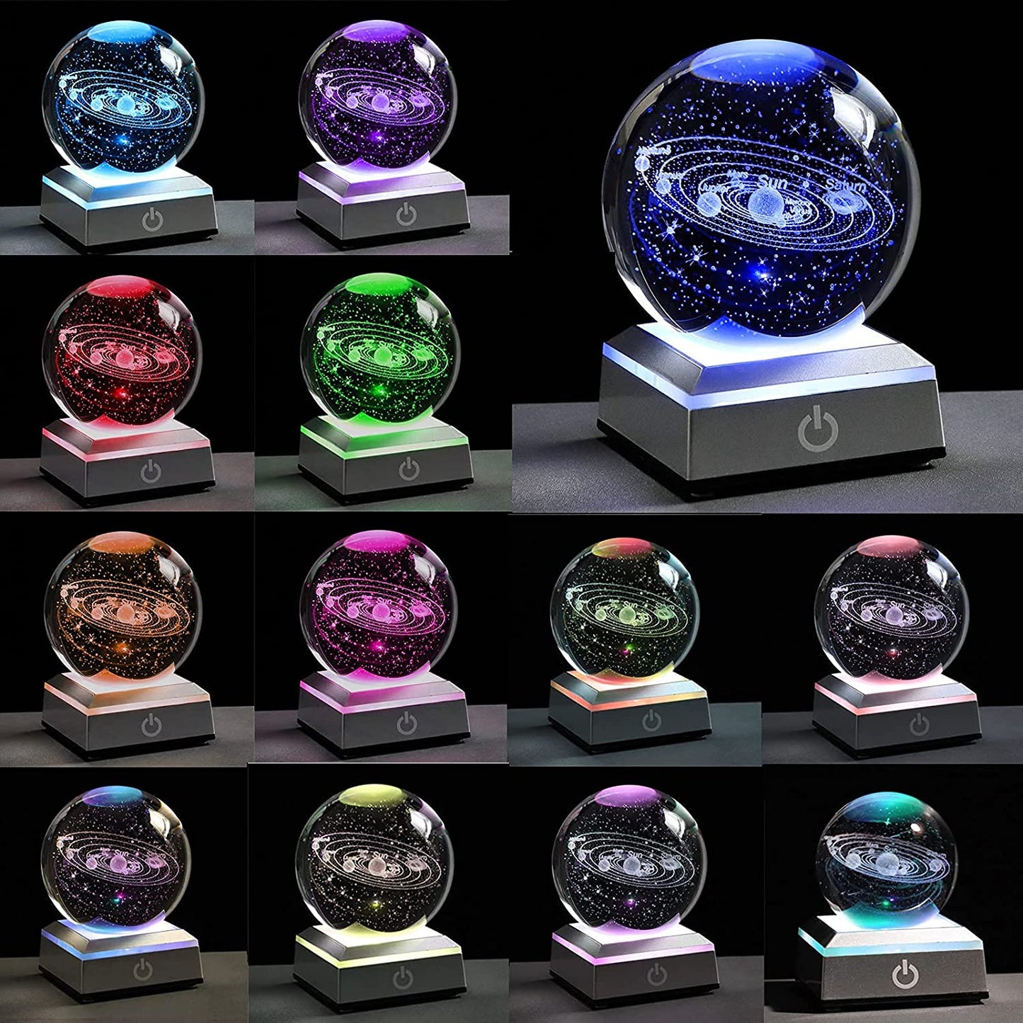 3D Crystal Ball with Square Base